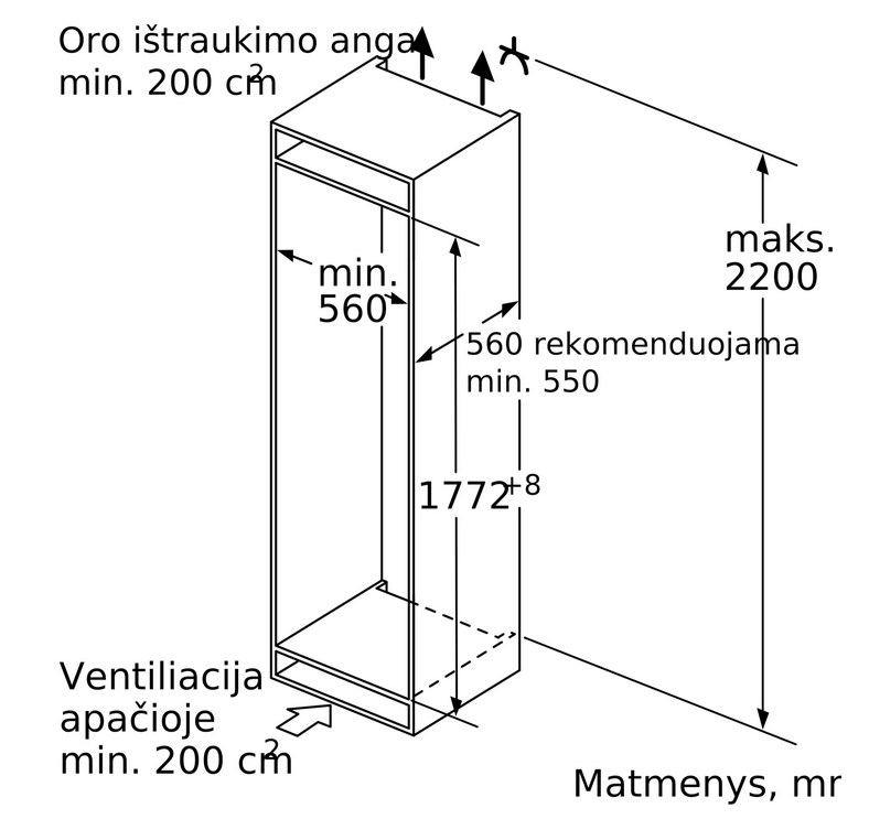 BOSCH GIN81ACE0 Šaldiklis